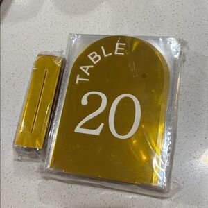 Gold Table Numbers- Set of 20